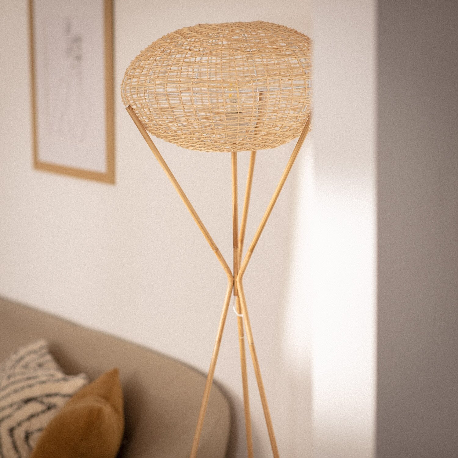 Rattan Floor Lamp | VOTCH - Moralgardenlab, Floor Lamps, moralgardenlab,, Moralgardenlab, moralgardenlab.com