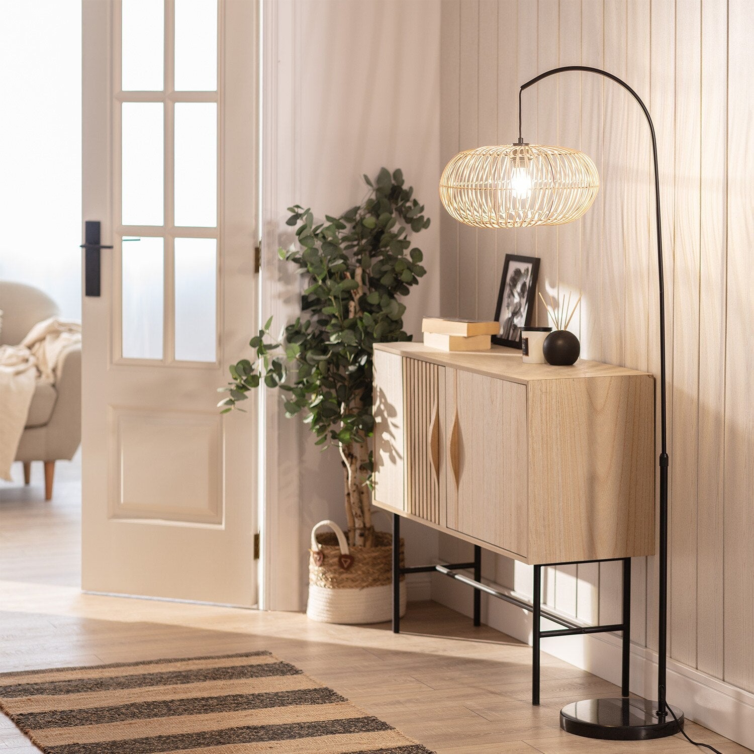 Rattan Floor Lamp | Clear - Moralgardenlab, Floor Lamps, moralgardenlab,, Moralgardenlab, moralgardenlab.com