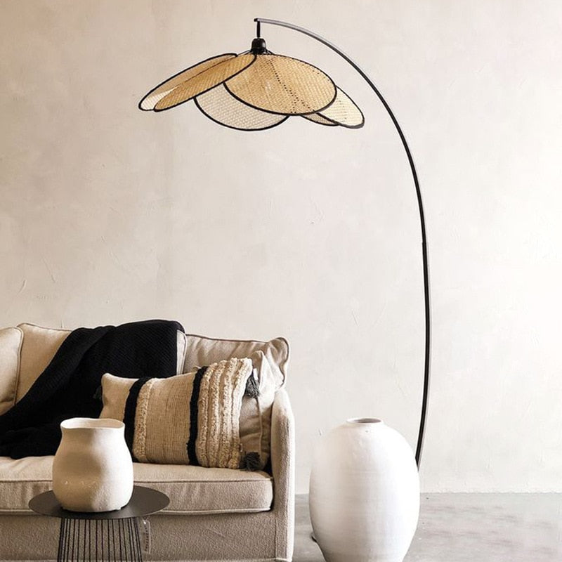 Rattan Floor Lamp | ALMA - Moralgardenlab, Floor Lamps, moralgardenlab,, Moralgardenlab, moralgardenlab.com