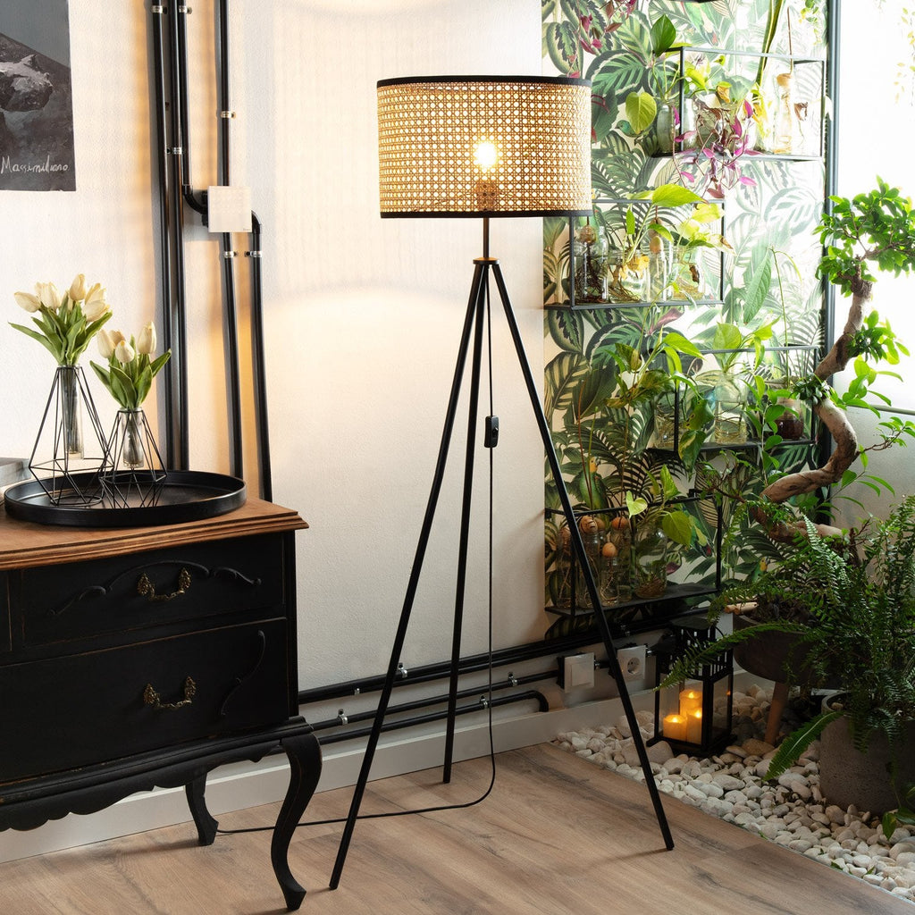 Rattan Floor Lamp | SOULEY - Moralgardenlab, Floor Lamps, moralgardenlab,, Moralgardenlab, moralgardenlab.com