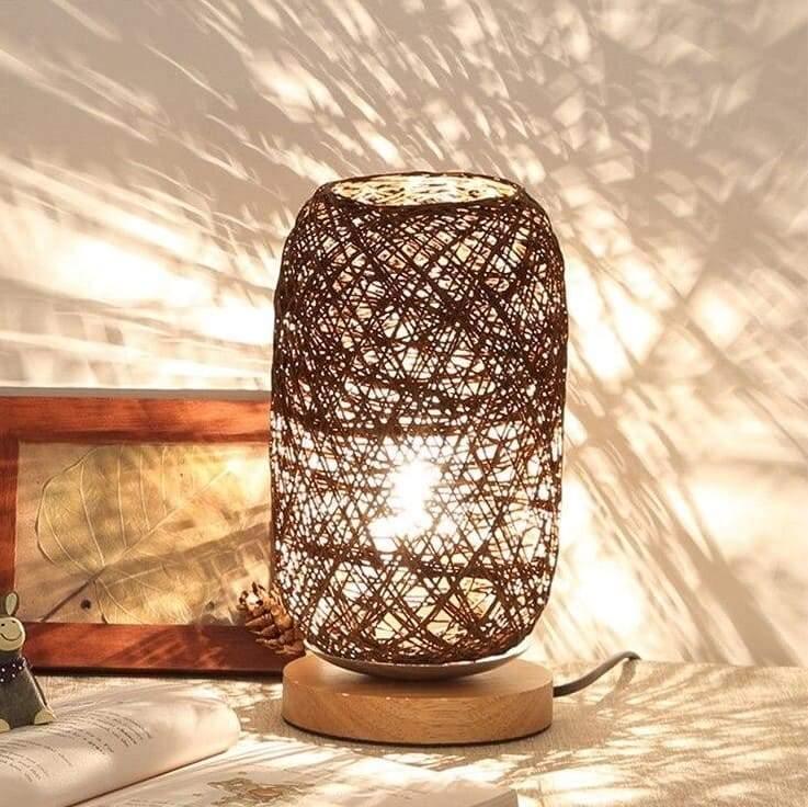 Bedside Lamp | Rattan - Moralgardenlab, Bedside Lamp, moralgardenlab, Office, Bedroom, Industrial, Lamp, Dining Room, Living Room, vintage, Moralgardenlab, moralgardenlab.com