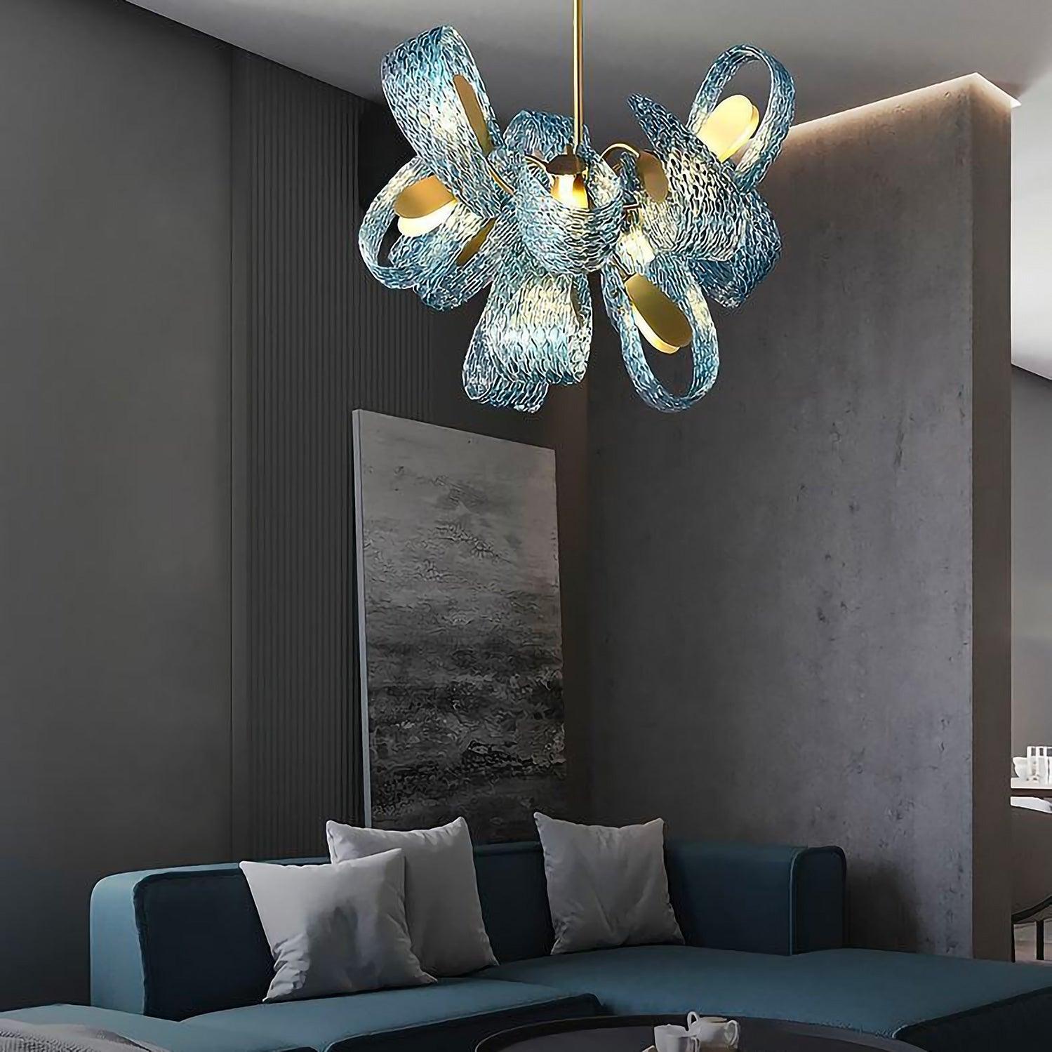 Unique Piece | Pendant Light | MISAM - Moralgardenlab, Unique Pieces, moralgardenlab, Colour_Blue, Colour_Gold, Indoor Lighting, Material_Brass, Material_Glass, Room_Bedroom, Room_Kitchen, Room_Dining Room, Room_Living Room, Room_Living_Room, Unique Pieces, Prix_1000€-1999€, Style_Art decor, Style_vintage, Size_Moyen (51cm to 100cm), Moralgardenlab, moralgardenlab.com